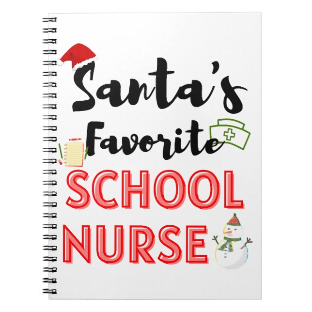 Carnet Noël à l'infirmière scolaire (Devant)