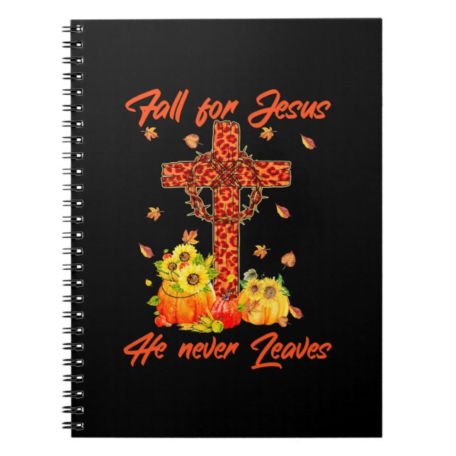 Carnet Noël Automne Pour Jésus Maple Leaf Automne Chrétie (Devant)