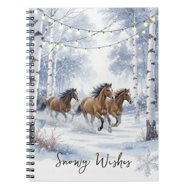 Carnet Noël Cheval Rustique  (Devant)