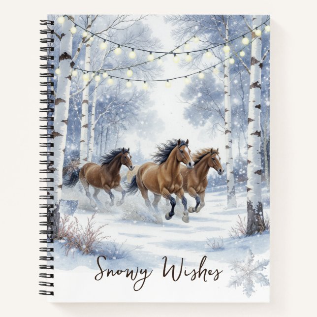 Carnet Noël Cheval Rustique  (Devant)