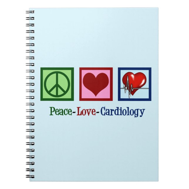 Carnet Noël de cardiologie d'amour de paix (Devant)