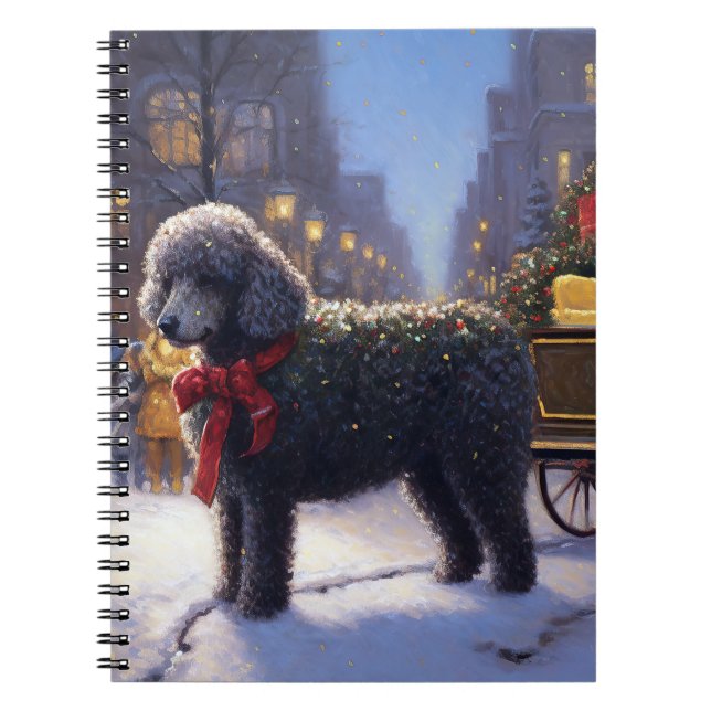 Carnet Noël de la saison festive du Caniche (Devant)