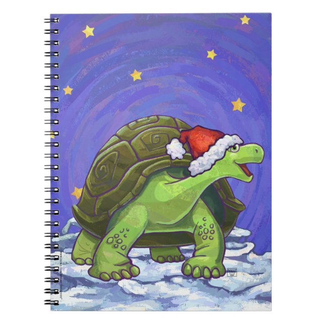 Carnet Noël de la tortue nocturne étoilée (Devant)