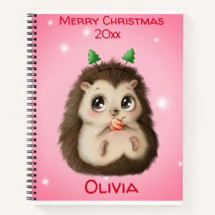 Carnet Noël du mignon Hérisson