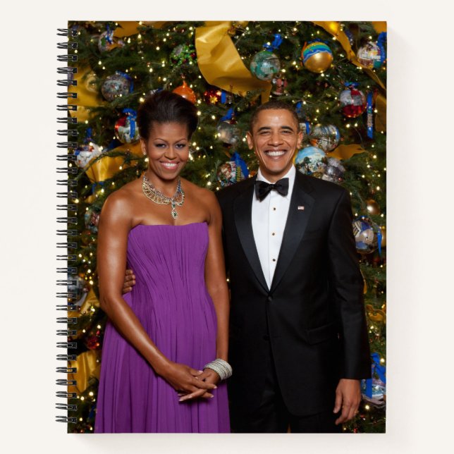 Carnet Noël du président Barack Obama et de Michelle (Devant)