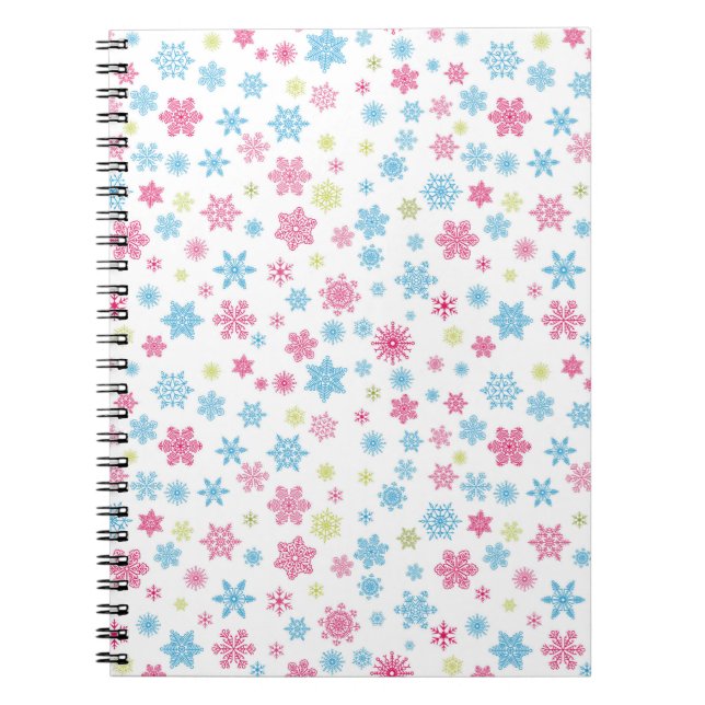 Carnet Noël Fêtes Motif de neige (Devant)