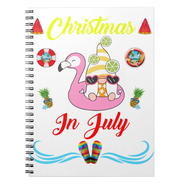 Carnet Noël Gnomes En Juillet (Devant)