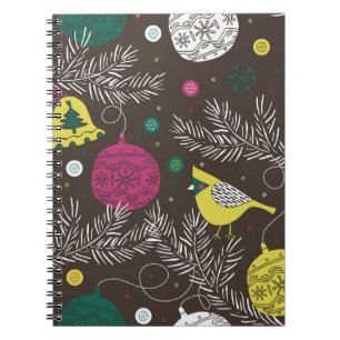 Carnet Noël hiver : Motif saisonnier.