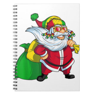 Carnet Noël jamaïcain rasta santa claus rastafarian.p