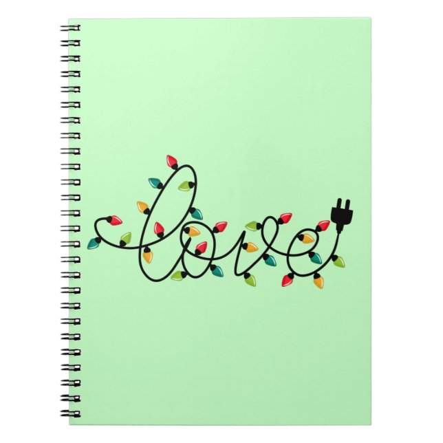 Carnet Noël Lumières colorées Aimer Texte-45872 (Devant)