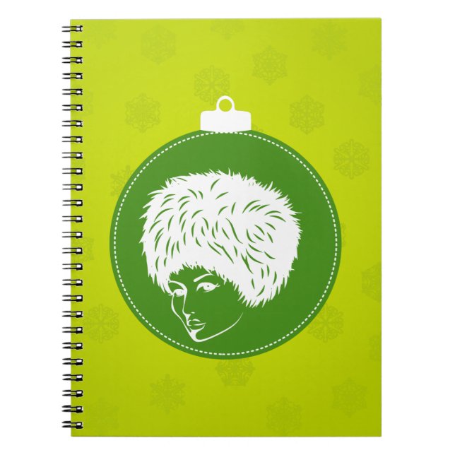 Carnet Noël Modish Lime (Devant)