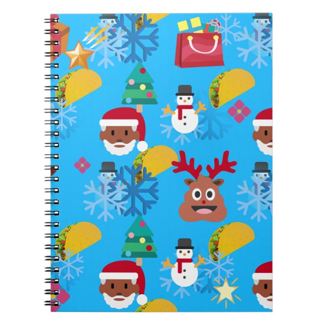Carnet Noël noir père Noël (Devant)