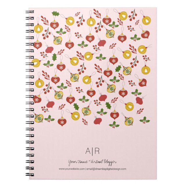 Carnet Noël Ornements thématiques Fête (Devant)