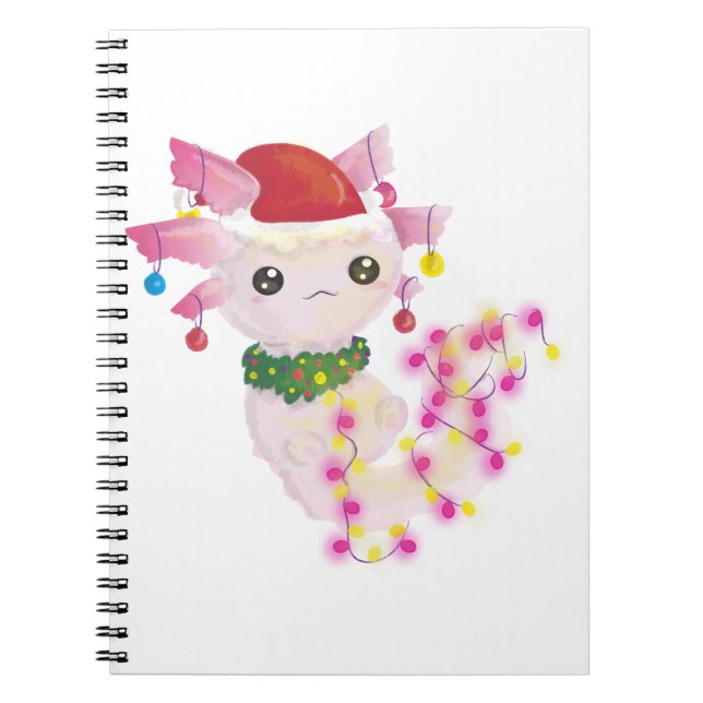 Carnet Noël père Noël axolotl (Devant)
