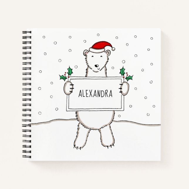 Carnet Noël Polaire de Noël personnalisé (Devant)