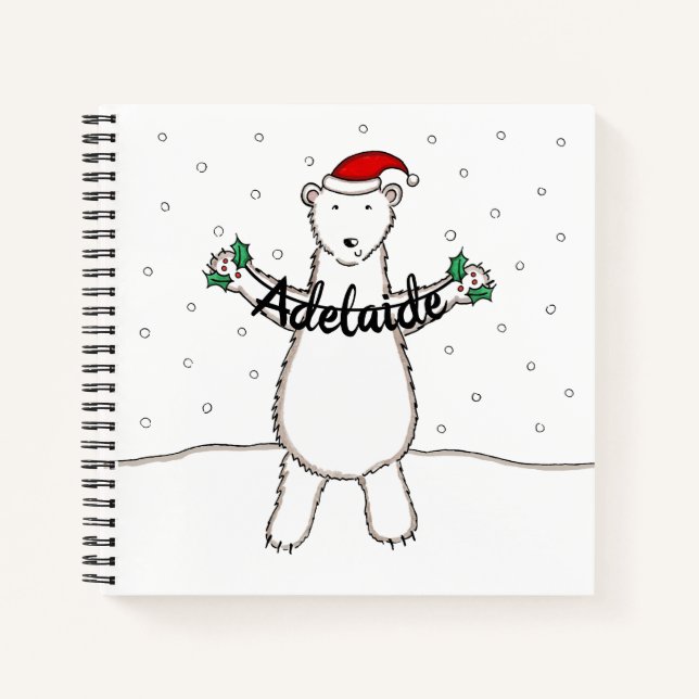 Carnet Noël Polaire de Noël personnalisé (Devant)