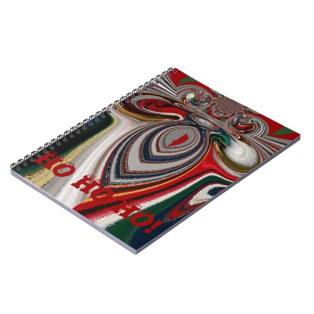 Carnet Noël Retro Texture Vintage Art Abstrait Imprimer (Côté gauche)