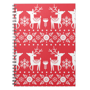 Carnet Noël scandinave : Snowflakes & Deer