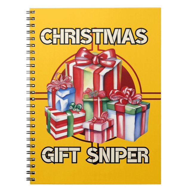 Carnet Noël, tireur d'élite, cadeau, armée (Devant)