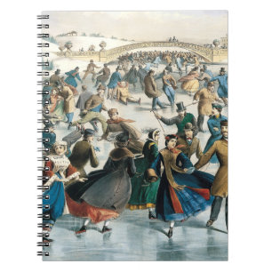 Carnet Noël victorien Central Park Currier & Ives