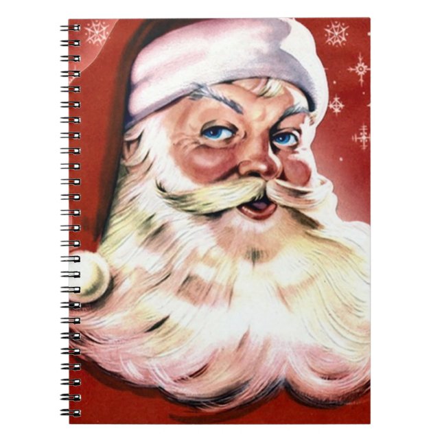 Carnet Noël vintage de Père Noël (Devant)