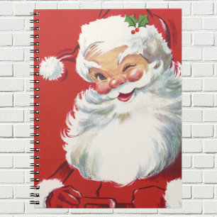 Carnet Noël Vintage, Jolly Winking Père Noël