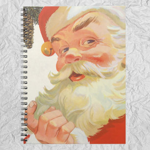 Carnet Noël vintage, joyeux Père Noël avec un secret