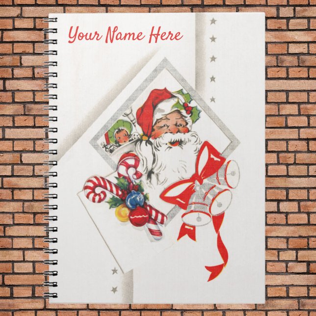Carnet Noël vintage, Père Noël avec Canneberges (Créateur téléchargé)