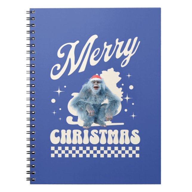 Carnet Noël Yéti drôle Humour de fêtes (Devant)