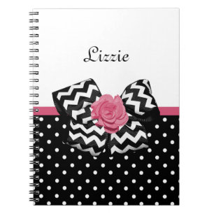Carnet Nœud à Chevron Rose Points de Nom