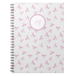 Carnet Nœud aquarelle rose Coquette frangé personnalisé