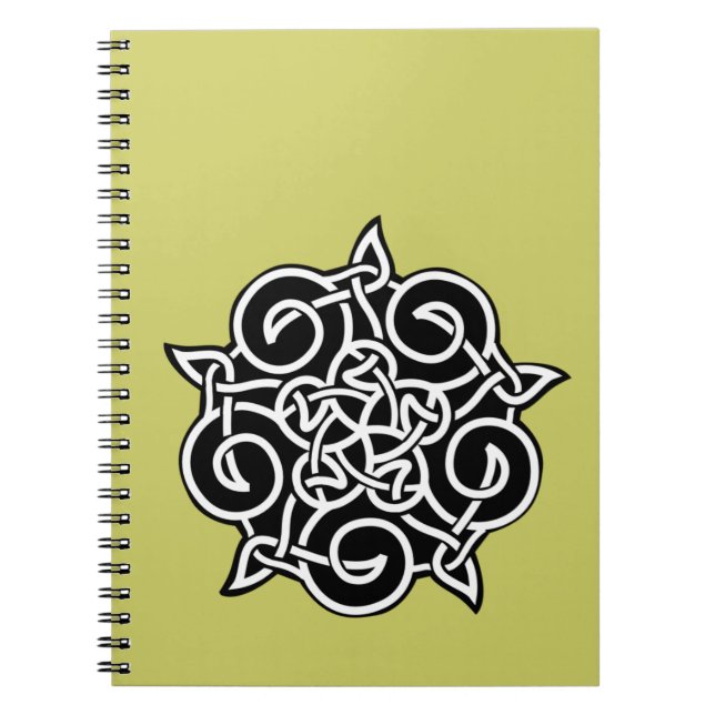 Carnet Nœud Celtique Noir Et Blanc (Devant)