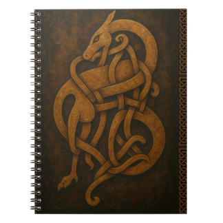 Carnet Nœud de serpent en vieux norrois avec bordure celt