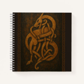 Carnet Nœud de serpent nordique ancien avec bordure celti