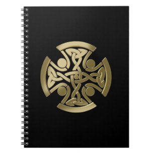 Carnet noeud d'or celtique
