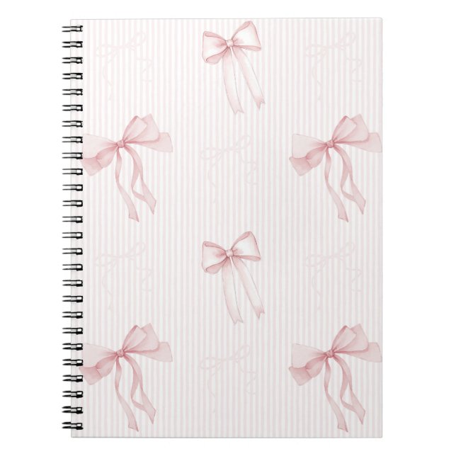 Carnet Nœuds à rayures roses (Devant)
