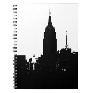 Carnet Noir blanc New York Silhouette