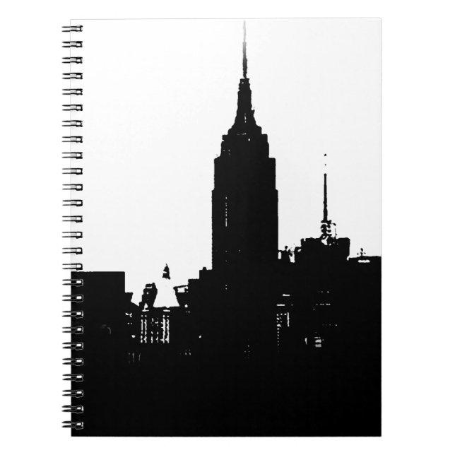 Carnet Noir blanc New York Silhouette (Devant)