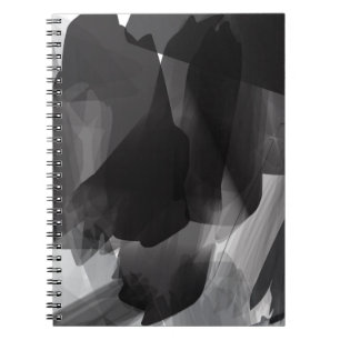 Carnet Noir brossé et blanc Peint Abstrait fond