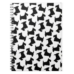 Carnet Noir de motif de chien de Scottie de Terrier