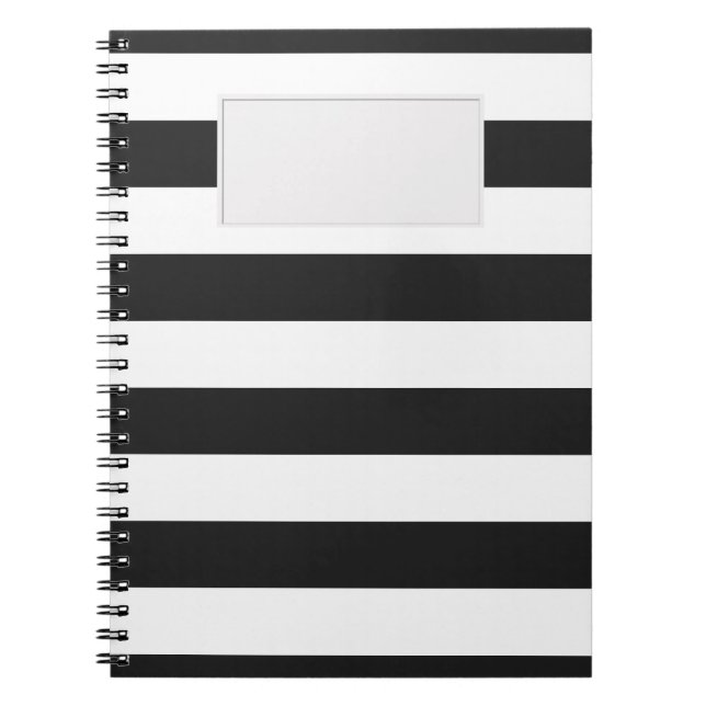 Carnet Noir de RAYURES sur toute couleur (Devant)