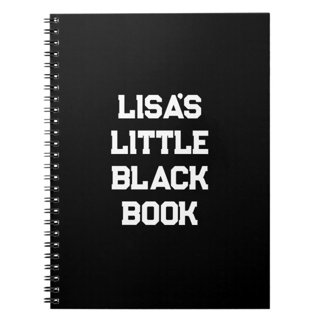 Carnet noir de style sportif vierge (Devant)