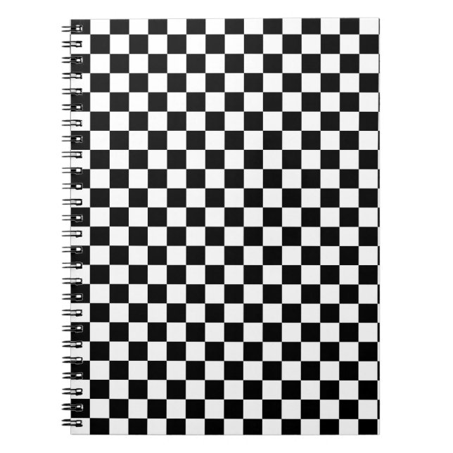 Carnet Noir et blanc Checkered (Devant)