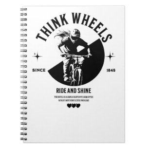 Carnet noir et blanc cycliste