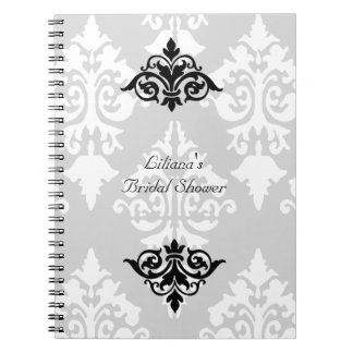 Carnet noir et blanc de Fête de la mariée