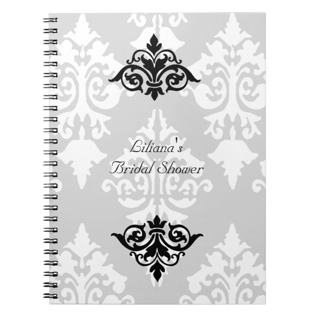 Carnet noir et blanc de Fête de la mariée (Devant)