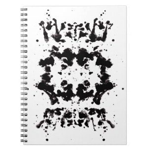 Carnet noir et blanc éclaboussé