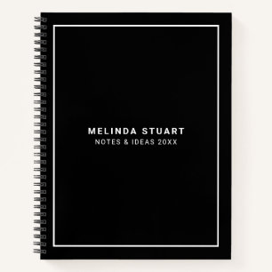 Carnet Noir et blanc minimaliste moderne