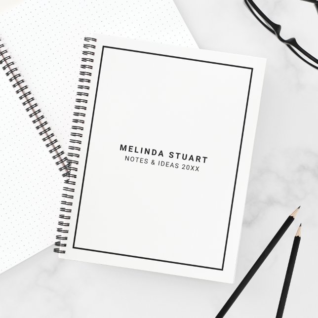 Carnet Noir et blanc minimaliste moderne (Créateur téléchargé)