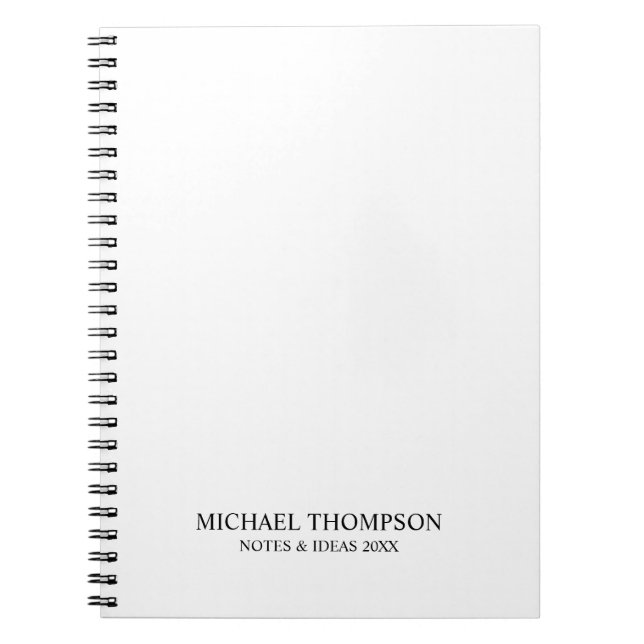 Carnet Noir et blanc professionnel (Devant)